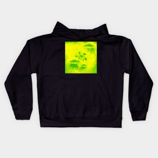 Radioactive mushroom landscape Kids Hoodie